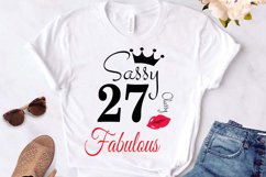 Sassy and classy 27 birthday  Svg, 27 Birthday svg, 27 Birth Product Image 3