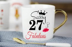 Sassy and classy 27 birthday  Svg, 27 Birthday svg, 27 Birth Product Image 2