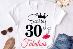 Sassy and classy 30 birthday Svg, 30 Birthday svg, 30 Birthd Product Image 2