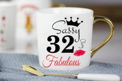 Sassy and classy 32 birthday Svg, 32 Birthday svg, 32 Birthd Product Image 3