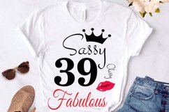 Sassy and classy 39 birthday Svg, 39 Birthday svg, 39 Birthd Product Image 2