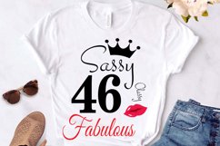 Sassy and classy 46 birthday Svg, 46 Birthday svg, 46 Birthd Product Image 3