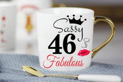 Sassy and classy 46 birthday Svg, 46 Birthday svg, 46 Birthd Product Image 2