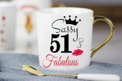 Sassy and classy 51 birthday Svg, 51 Birthday svg, 51 Birthd Product Image 2