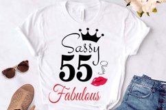 Sassy and classy 55 birthday Svg, 55 Birthday svg, 55 Birthd Product Image 3