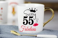 Sassy and classy 55 birthday Svg, 55 Birthday svg, 55 Birthd Product Image 2