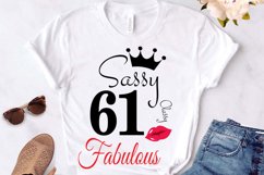 Sassy and classy 61 birthday Svg, 61 Birthday svg, 61 Birthd Product Image 2