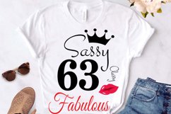 Sassy and classy 63 birthday Svg, 63 Birthday svg, 63 Birthd Product Image 2