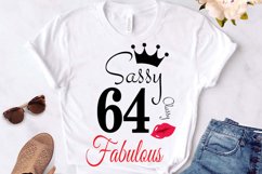 Sassy and classy 64 birthday Svg, 64 Birthday svg, 64 Birthd Product Image 3
