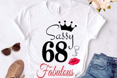 Sassy and classy 68 birthday Svg, 68 Birthday svg, 68 Birthd Product Image 3