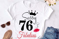Sassy and classy 76 birthday Svg, 76 Birthday svg, 76 Birthd Product Image 3