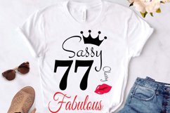 Sassy and classy 77 birthday Svg, 77 Birthday svg, 77 Birthd Product Image 2