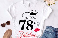 Sassy and classy 78 birthday Svg, 78 Birthday svg, 78 Birthd Product Image 2