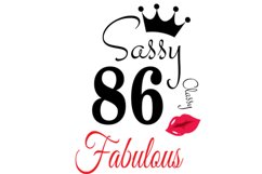 Sassy and classy 86 birthday Svg, 86 Birthday svg, 86 Birthd Product Image 2