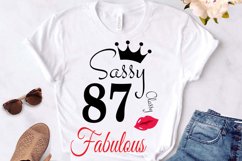 Sassy and classy 87 birthday Svg, 87 Birthday svg, 87 Birthd Product Image 2