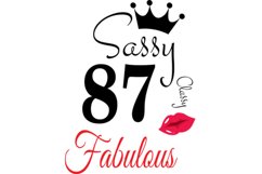 Sassy and classy 87 birthday Svg, 87 Birthday svg, 87 Birthd Product Image 1