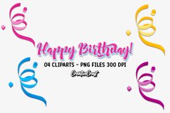 Happy Birthday Clipart, birthday party graphic, illustration Product Image 1