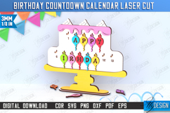 Birthday Countdown Calendar Laser Cut | Days Until Birthday Product Image 1