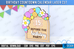 Birthday Countdown Calendar Laser Cut | Days Until Birthday Product Image 1