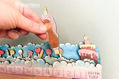 Birthday Countdown Calendar Laser Cut Design Product Image 7