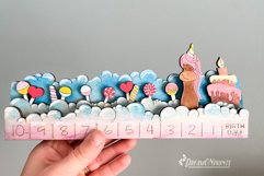 Birthday Countdown Calendar Laser Cut Design Product Image 2
