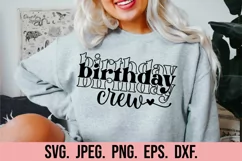 Birthday Crew SVG - Happy Birthday SVG - Birthday Squad Product Image 1