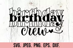 Birthday Crew SVG - Happy Birthday SVG - Birthday Squad Product Image 2