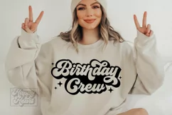 Birthday Crew SVG - Retro Birthday Squad Shirt SVG Cut File Product Image 4