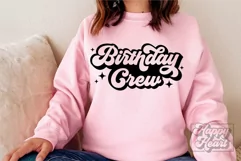 Birthday Crew SVG - Retro Birthday Squad Shirt SVG Cut File Product Image 6