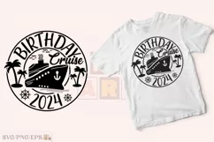 Birthday Cruise 2024 Family Trip T-shirt Design Product Image 2