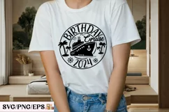 Birthday Cruise 2024 Family Trip T-shirt Design Product Image 3
