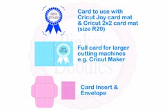 Rosette Birthday card svg cut file | Cricut Joy and envelope Product Image 2