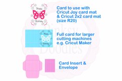 Birthday card with pop up butterfly svg cut files Product Image 2