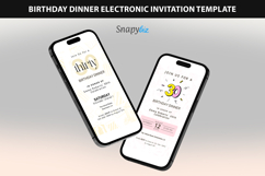 Birthday Dinner Electronic Invitation Canva Template Product Image 11