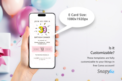 Birthday Dinner Electronic Invitation Canva Template Product Image 8