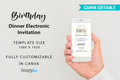 Birthday Dinner Electronic Invitation Canva Template Product Image 7