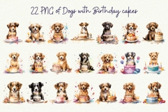 Birthday Dog Breeds Clipart Bundle Cute Dogs Watercolor Dog Product Image 3