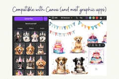 Birthday Dog Breeds Clipart Bundle Cute Dogs Watercolor Dog Product Image 9