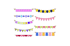 birthday flags set cartoon Product Image 1