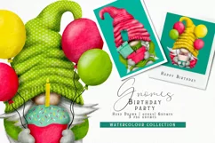 Birthday Gnomes| Gnome Clipart PNG Product Image 1