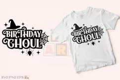 Retro Fall Halloween Birthday Ghoul SVG T shirt Design Product Image 2