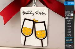 Birthday Gift Card Laser Cut | Happy Birthday Greeting Card Product Image 1