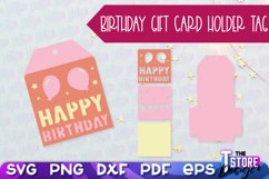 Birthday Gift Card Holder Tag | Gift Card SVG | SVG File Product Image 1