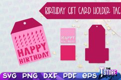 Birthday Gift Card Holder Tag | Gift Card SVG | SVG File Product Image 1