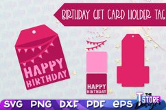 Birthday Gift Card Holder Tag | Gift Card SVG | SVG File Product Image 1