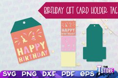 Birthday Gift Card Holder Tag | Gift Card SVG | SVG File Product Image 1