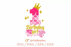 My 1st Birthday, Birthday Mermaid Svg Product Image 1