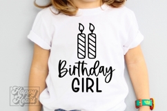 Two Candle SVG - 2nd Birthday Girl PNG - Two Birthday Girl Product Image 1