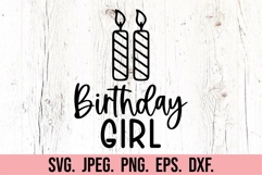 Two Candle SVG - 2nd Birthday Girl PNG - Two Birthday Girl Product Image 5