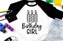 Three Candle SVG - 3rd Birthday Girl SVG - Birthday Girl PNG Product Image 2